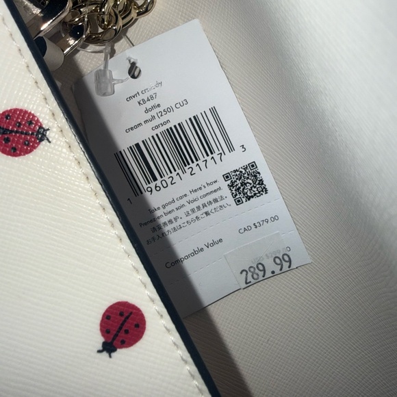 Kate Spade Cream and Pink Ladybug Crossbody Bag - Picture 3 of 3